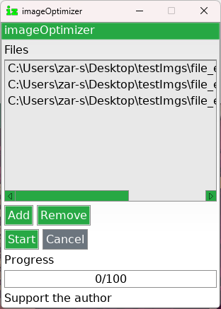 Screeshot 1 of imageOptimizer